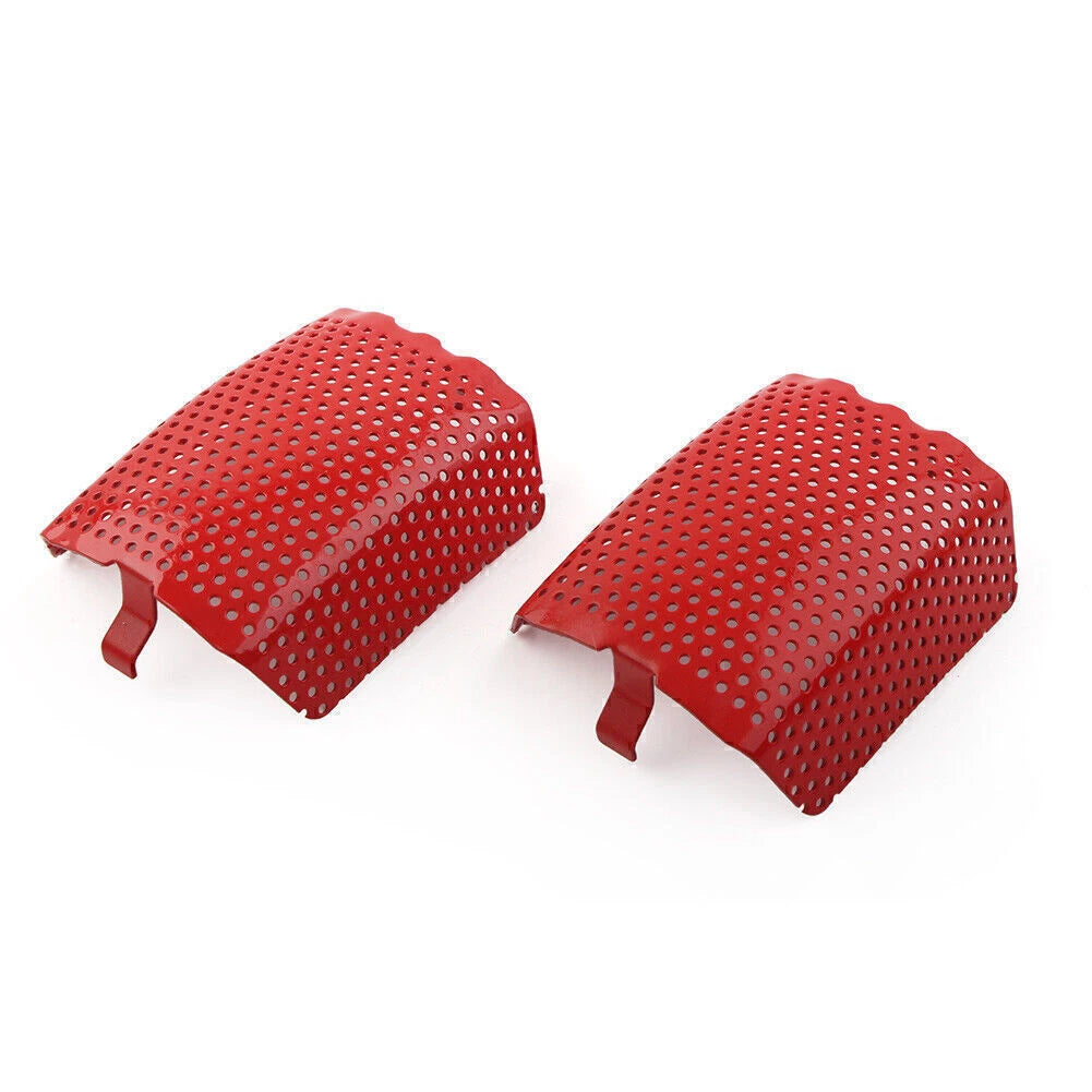 2Pcs Red Steel Front Caliper Screen Inserts for Harley V-Rod & Touring (2006–2019)