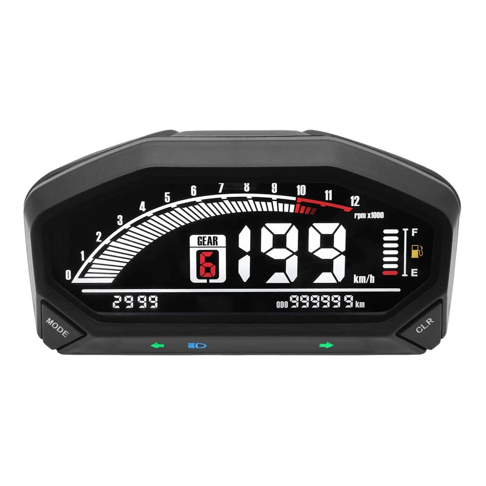 Digital Odometer LCD Speedometer Gauge for Universal Motorcycle (All Years)