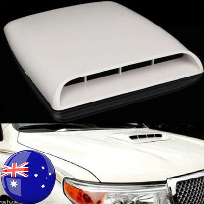Universal Car Bonnet Air Vent Intake Scoop Decorative Cover (White)