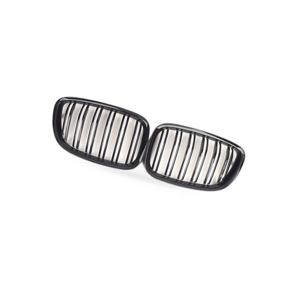 Gloss Black Double Line Grille for BMW 5 Series F07 GT (2010–2016)