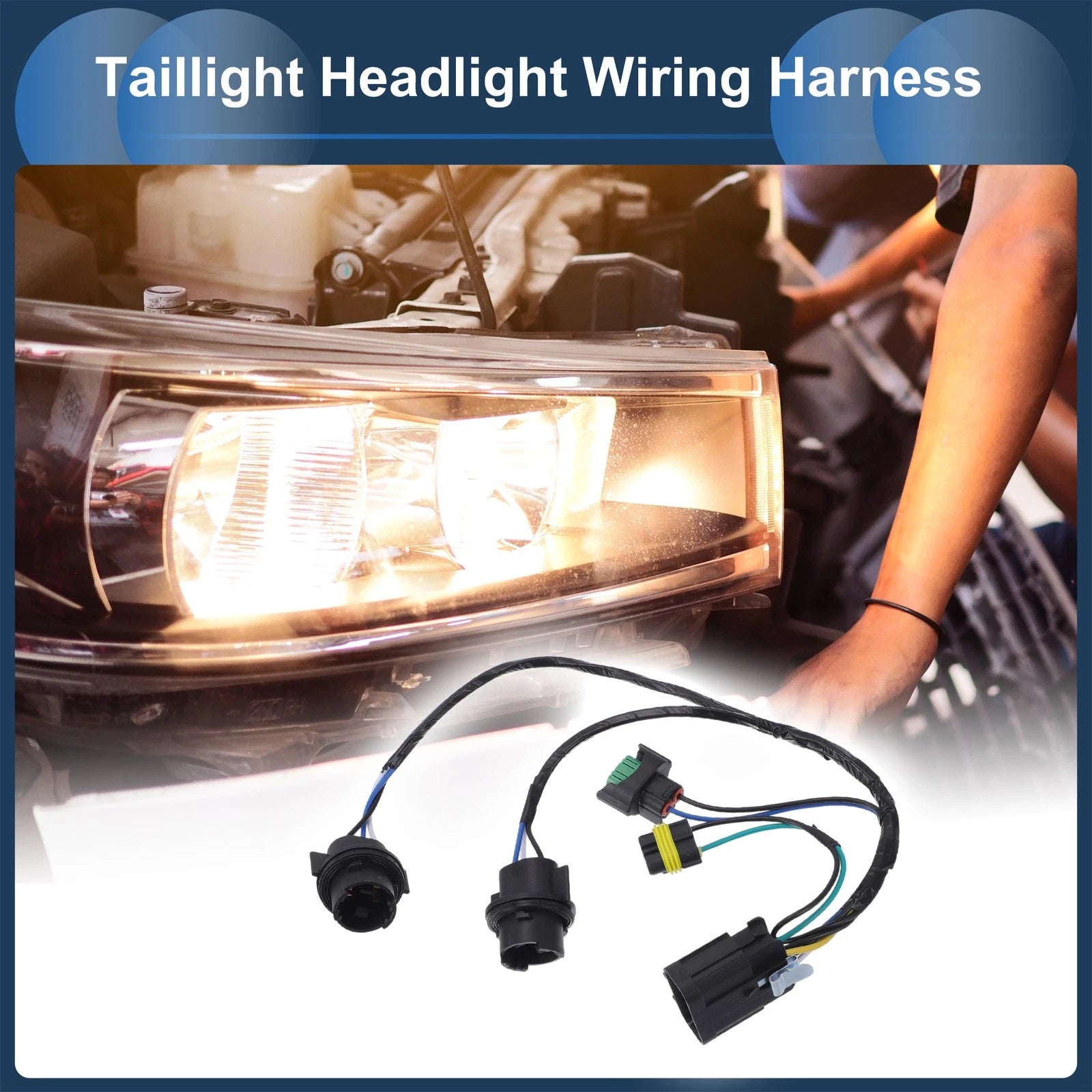 Headlight Wiring Harness Assembly for Chevrolet Silverado 1500 2500 3500 (2007–2014)