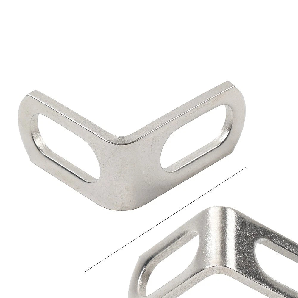 Motorcycle Universal Exhaust Pipe Fixed Clamp Bracket L-Shaped Mounting