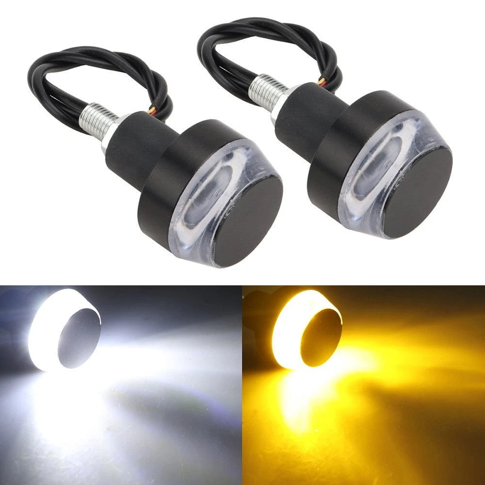 2X LED Signal Lights for Motorcycle Handlebar (Universal Fit)