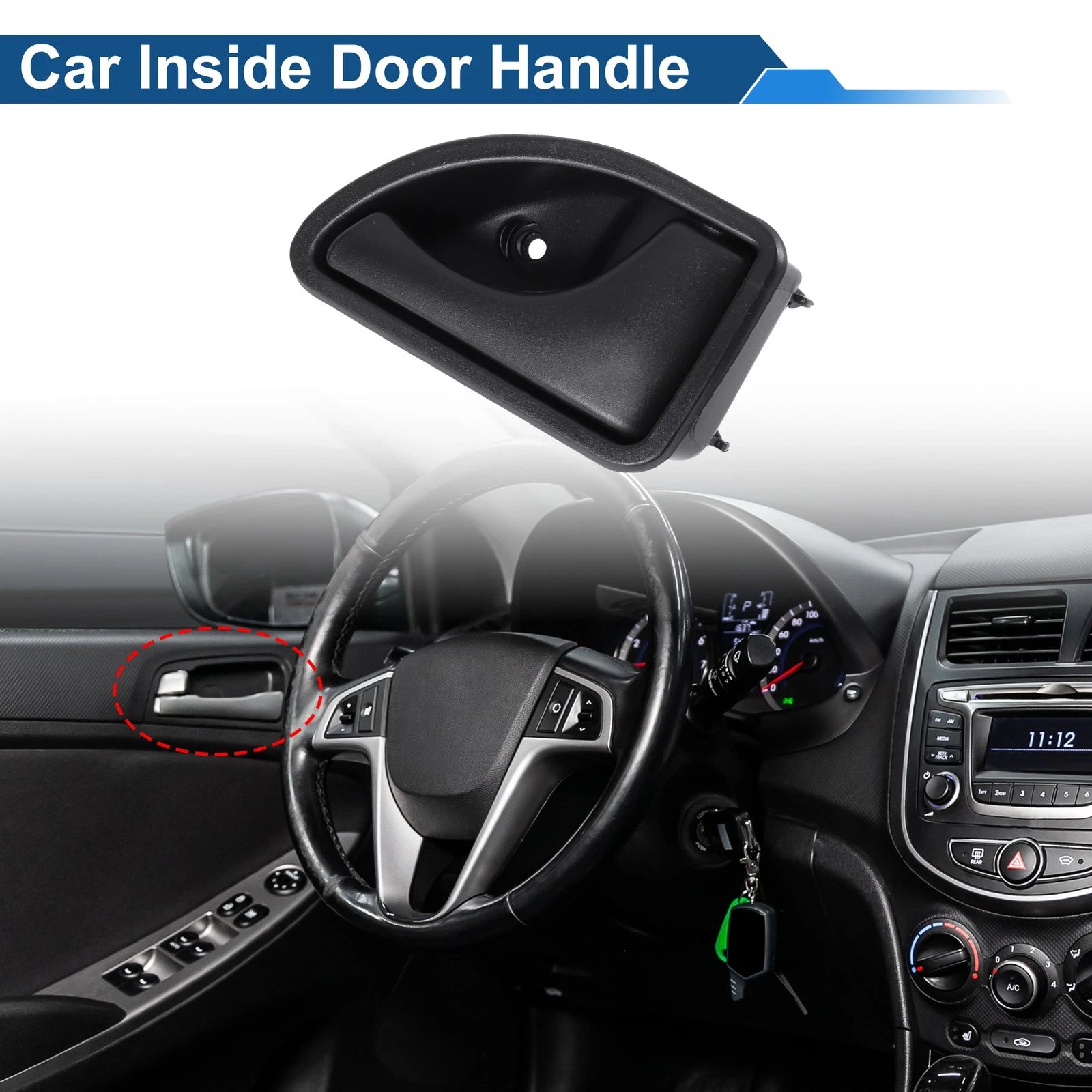 Front Driver Side Interior Door Handle for Renault Twingo (1993–2007) No.8200259377