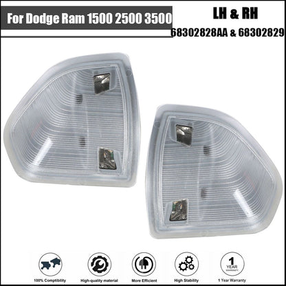 Turn Signal Lights for Dodge Ram 1500 2500 3500 (Amber LED, Clear Lens)