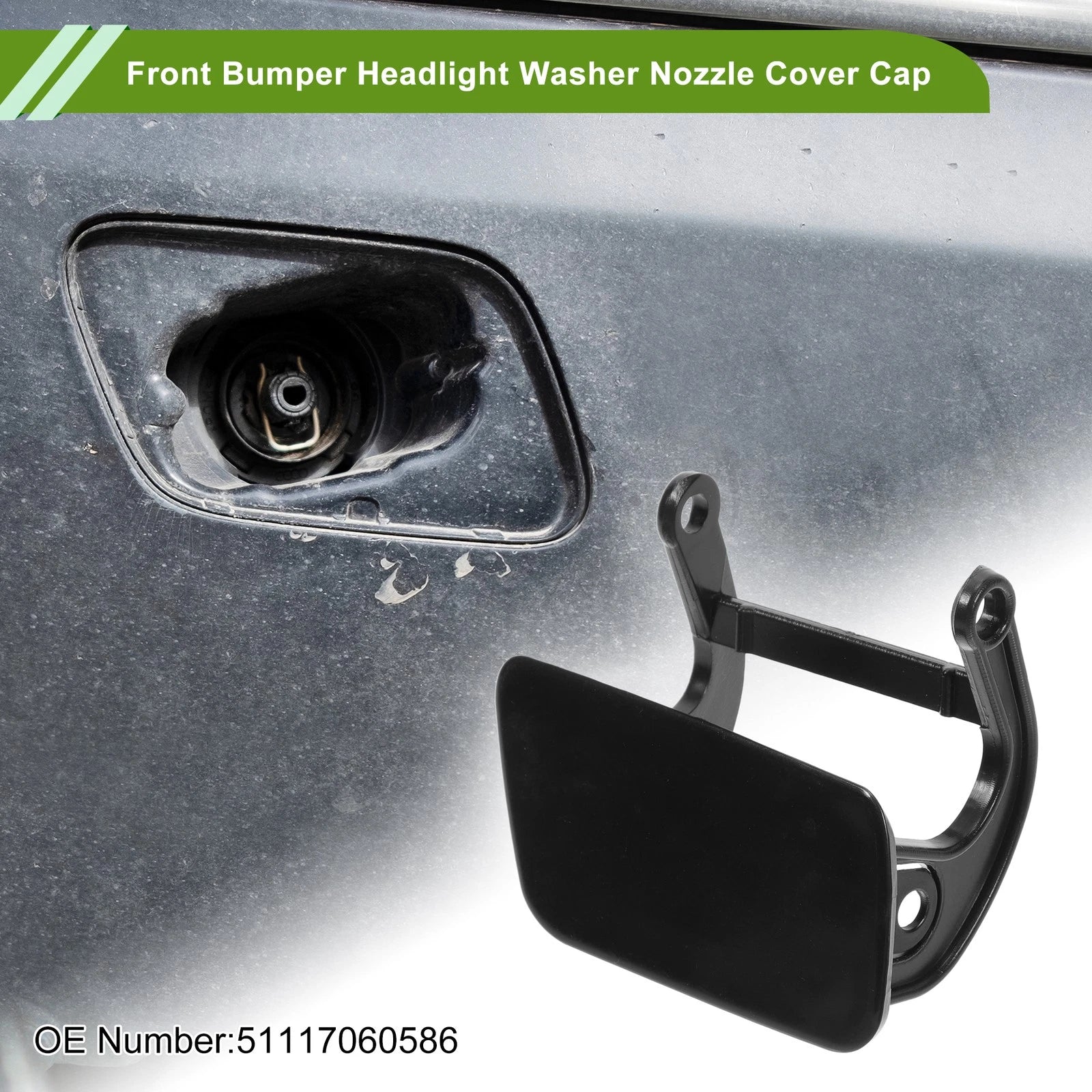 Front Right Windshield Washer Nozzle Cover for BMW 525i (2004–2007)