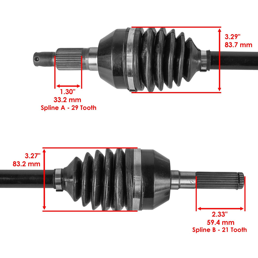 Caltric Front Left CV Joint Axle Replacement for Can Am Maverick X3 (2018–2019)