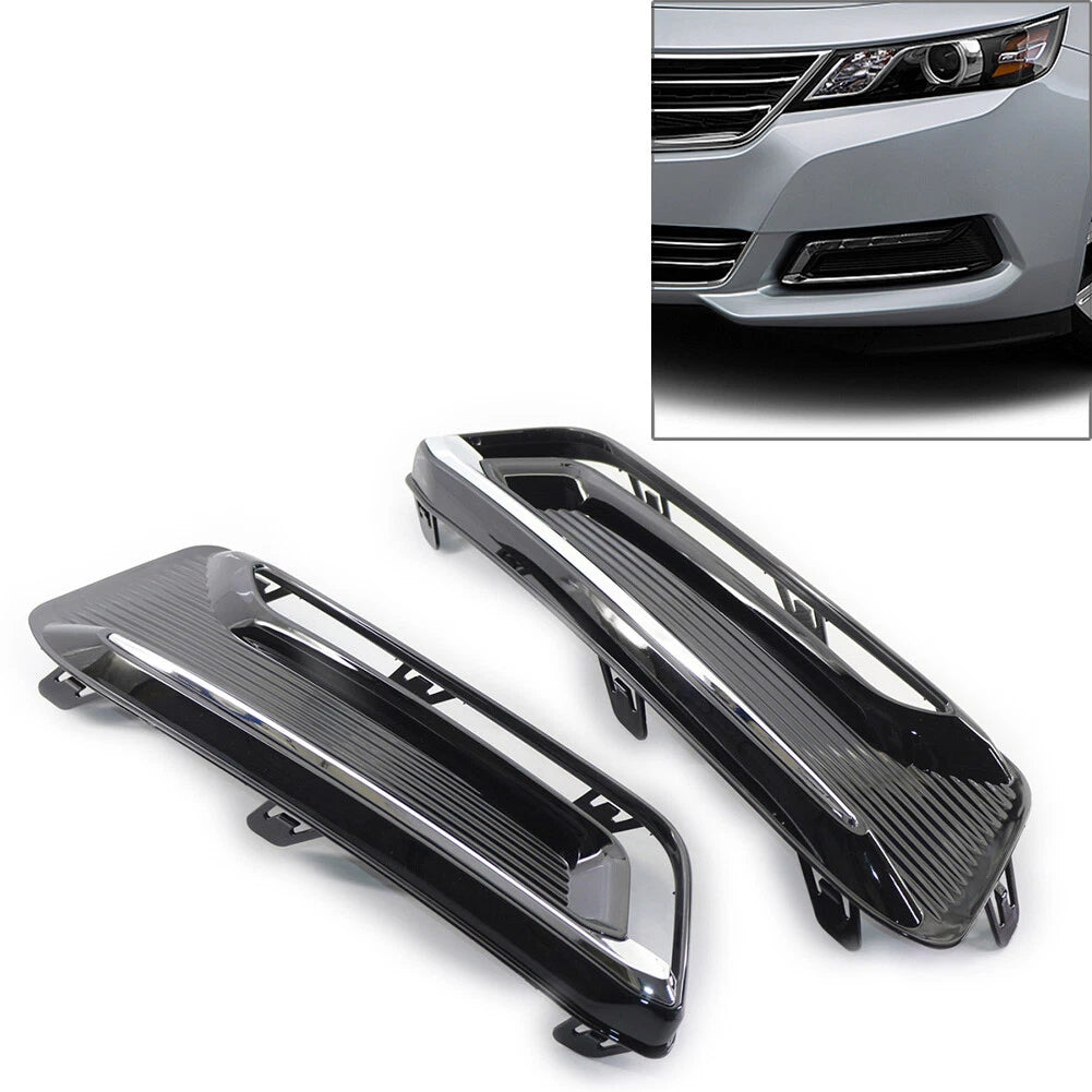 Set of 2 Front Bumper Fog Light Lamp Covers for Chevrolet Impala (2014–2020)