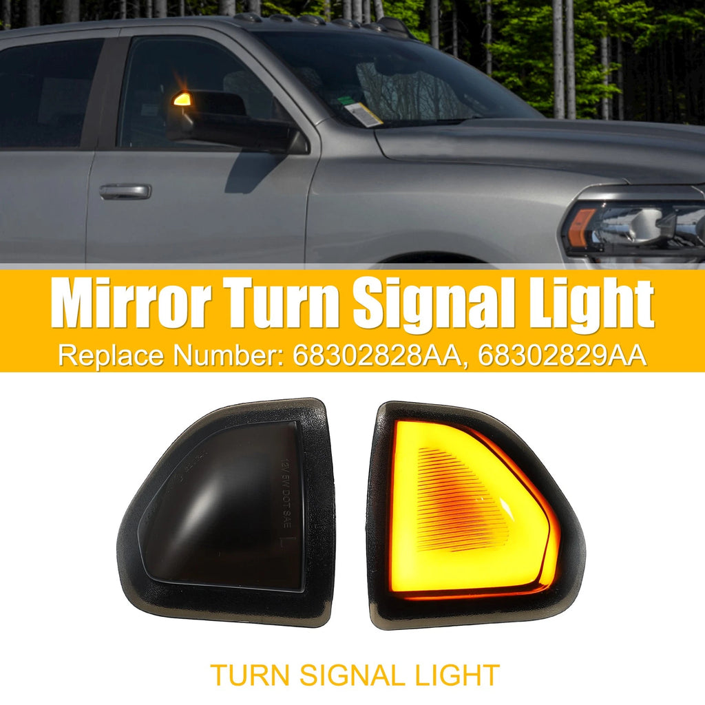 2X LED Mirror Turn Signal Lights for Dodge (68302828AA, 68302829AA)