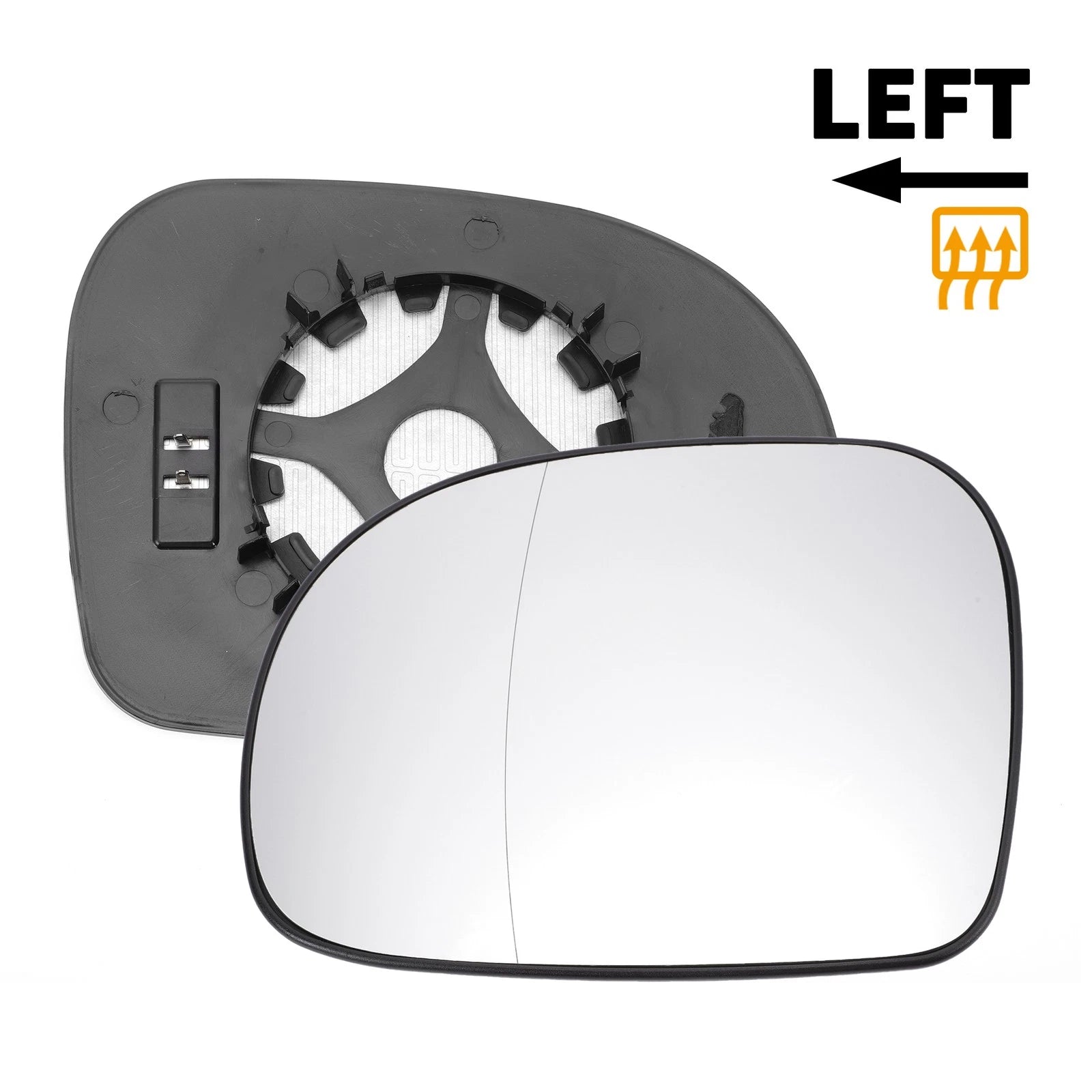 Left Side Mirror Glass with Heated Rear Window for Mercedes Viano (2003–2010)