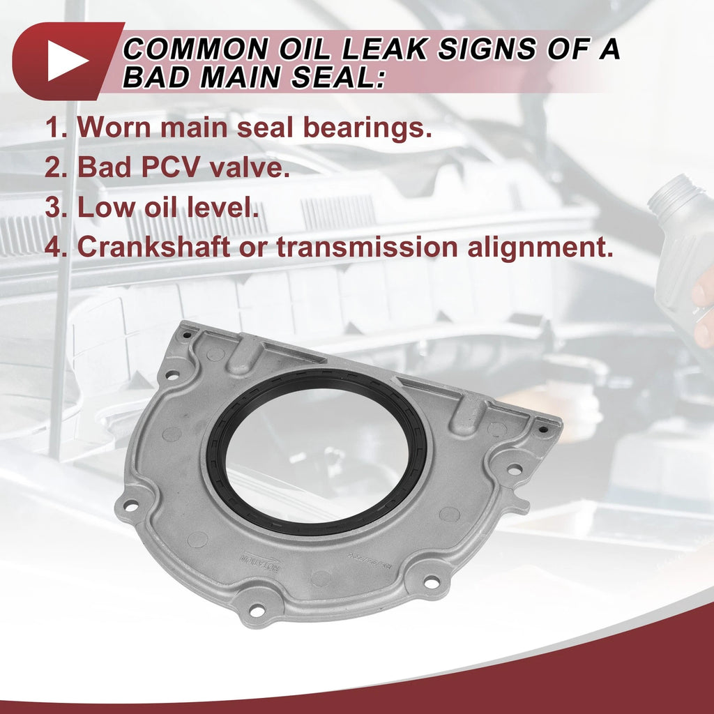 Crankshaft Oil Seal with Flange Replacement for Cadillac Buick Chevy (2000–2019)