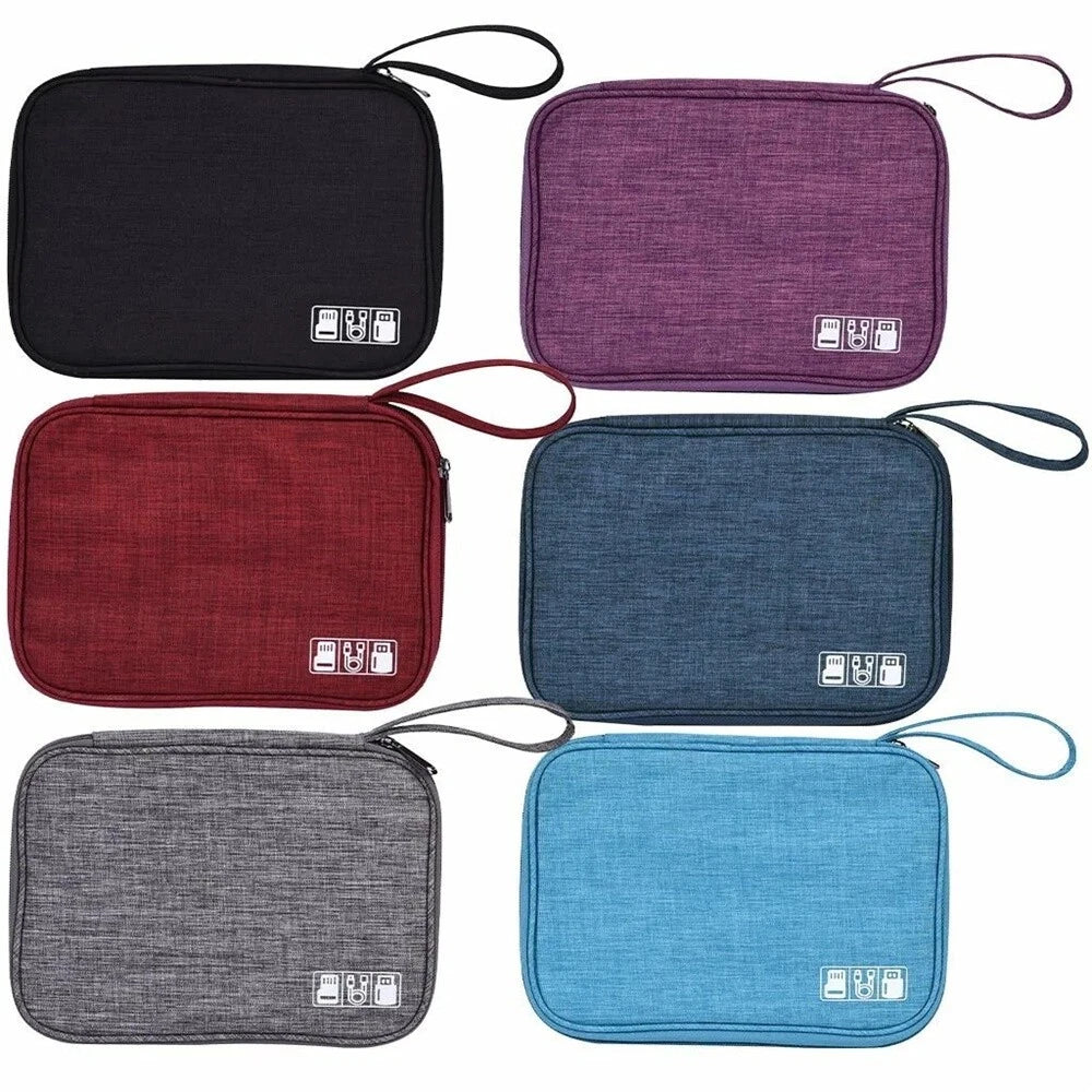 Travel Cable Storage Bag for Electronics USB Case Charger Organizer