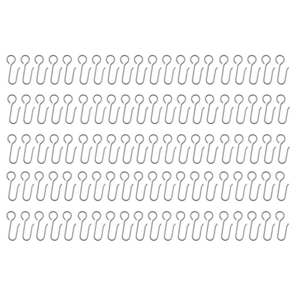 100pcs Stainless Steel Hooks for Shower Curtains (Home Decoration)