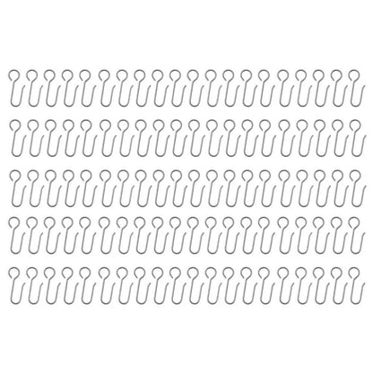 100pcs Stainless Steel Hooks for Shower Curtains (Home Decoration)