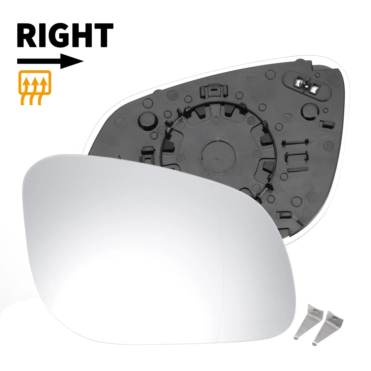 Right Side Heated White Mirror Glass for Porsche Cayenne (2002–2007)