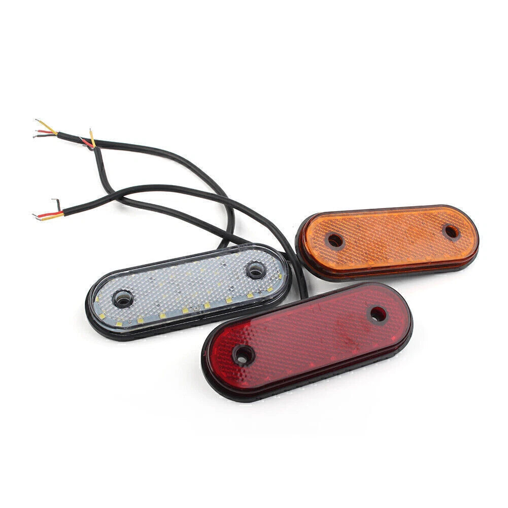 30 LED Oval Side Marker Indicator Light for Trailer Truck Lorry Van (Mo)