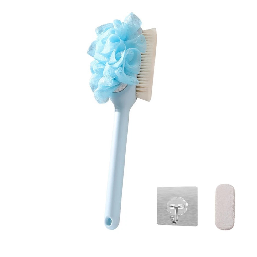 3X Soft Bristle Bath Brush Long Handle for Comfortable Bath Routine