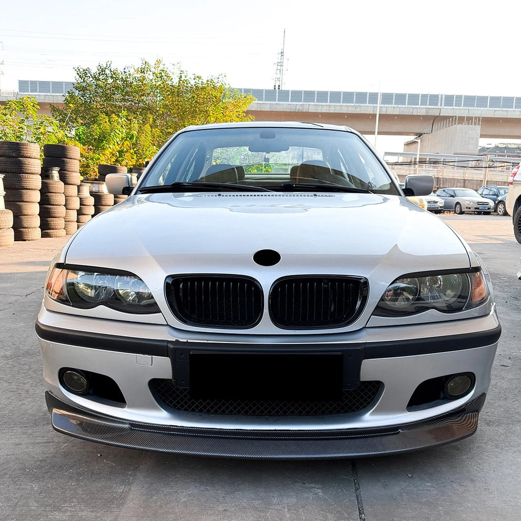 2X Gloss Black Headlight Eye Lids for BMW 3-Series E46 (1998–2004)