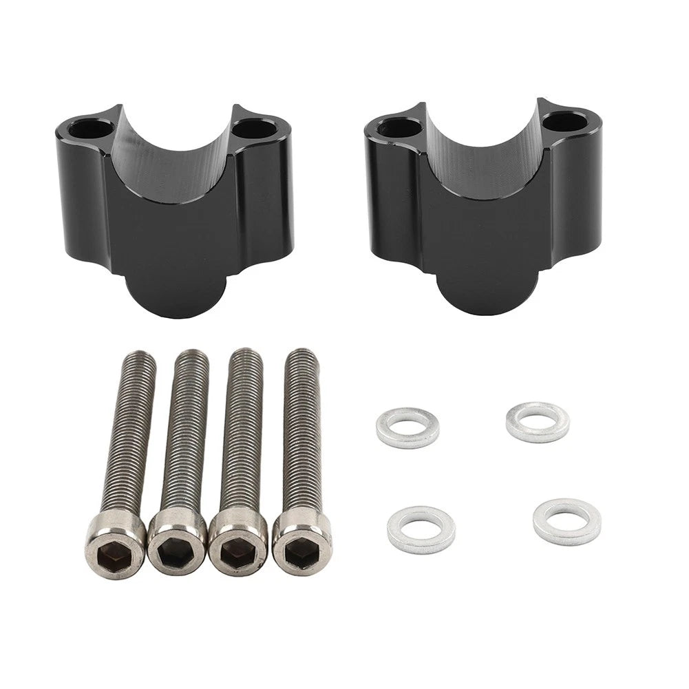 Universal 1 1/8" Motorcycle Handlebar Risers Mount Clamp Adapter 30mm Height