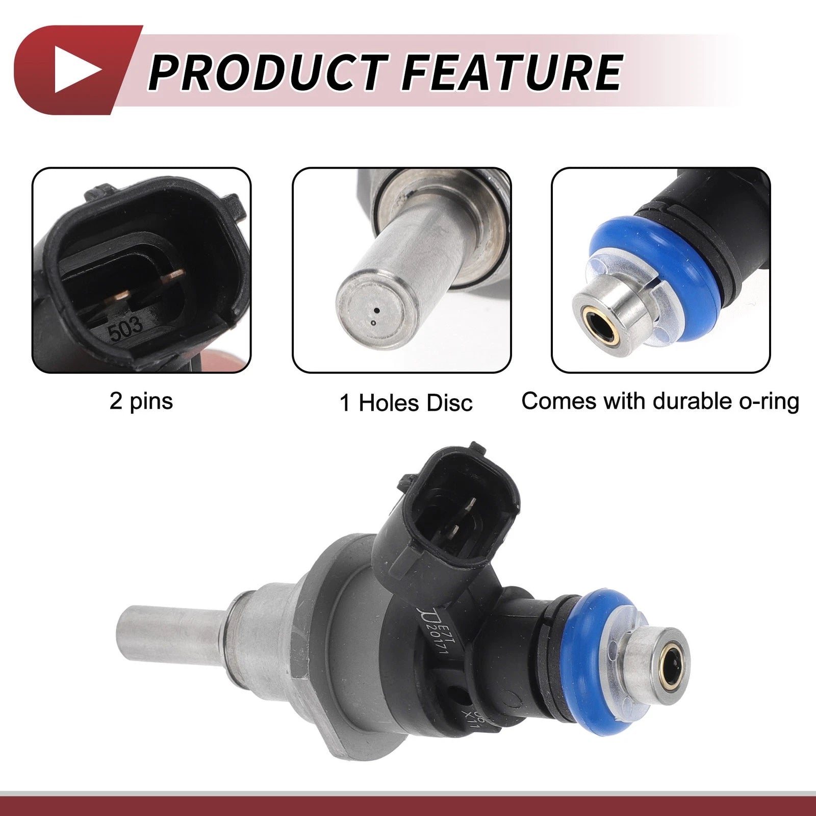 Fuel Injector Replacement for Mazda CX-7 2.3 (2007–2012) 1Pc Black