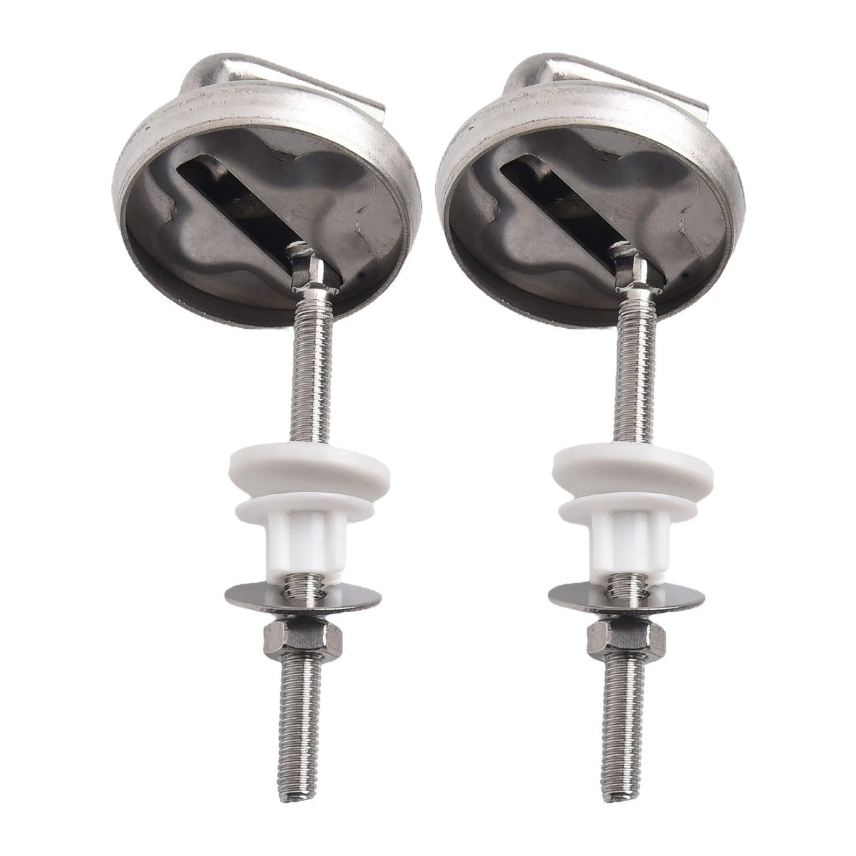 2X Rust Proof Stainless Steel Toilet Seat Hinge with Mounting Accessory