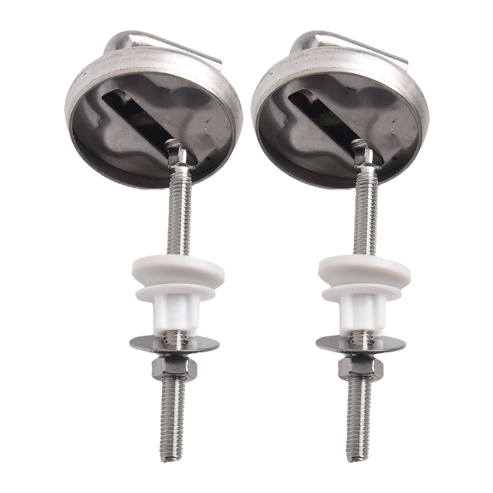 2X Rust Proof Stainless Steel Toilet Seat Hinge with Mounting Accessory