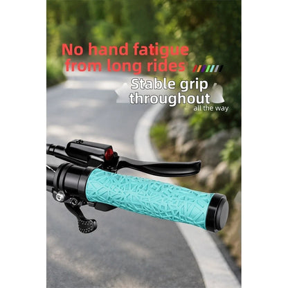 Web Pattern TPE Bike Grips for Long Rides - Hand Fatigue Relief