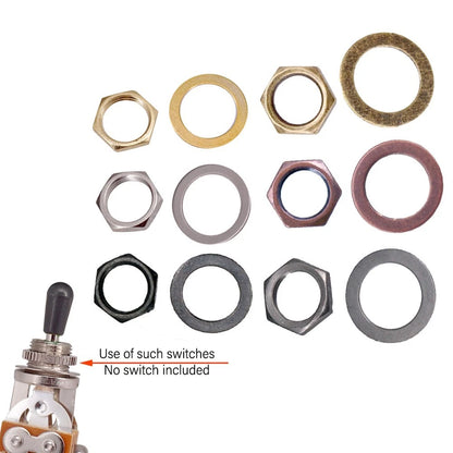 10X 9MM Guitar Potentiometer Nuts and Washers Complete Set