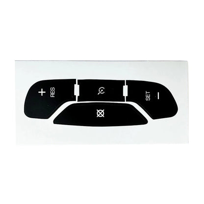 Steering Wheel Radio Control Button Decals for Cadillac Escalade, Chevy Silverado (2007–2014)