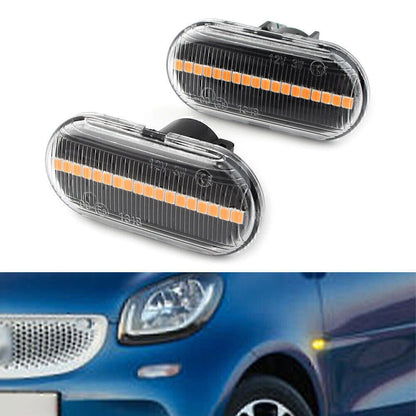 Dynamic Clear LED Side Marker Light for Smart Fortwo W453 C453 (2014–2023)