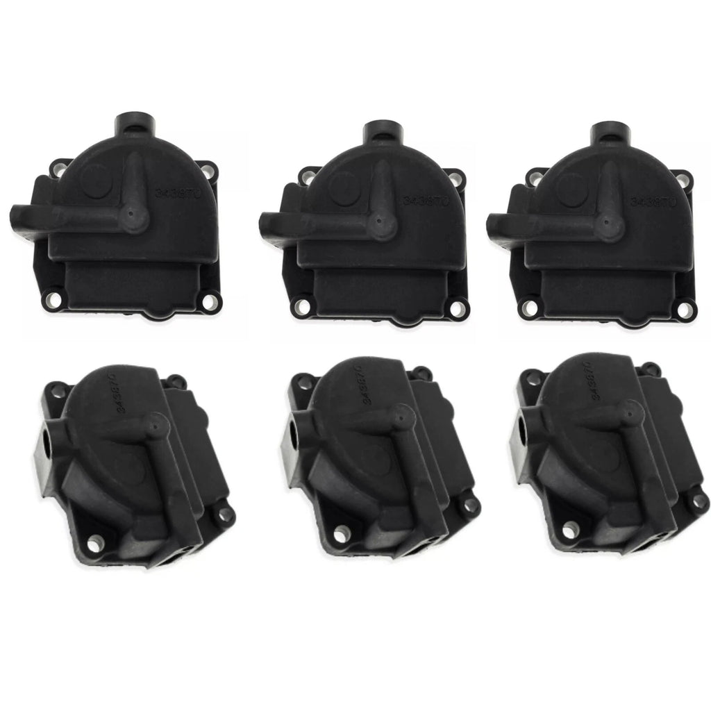 Set of 6 Carburetor Float Chamber Bowls 433000 for OMC Johnson/Evinrude 90-175hp