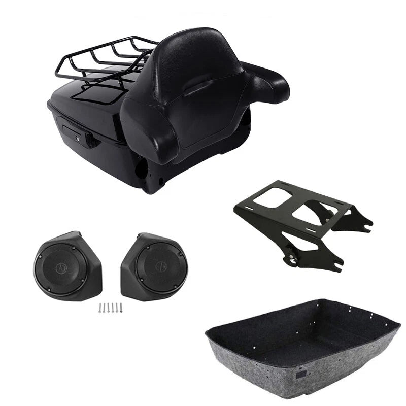 Trunk Backrest Rack Speakers Mount for Harley Touring Models (2014–2026)