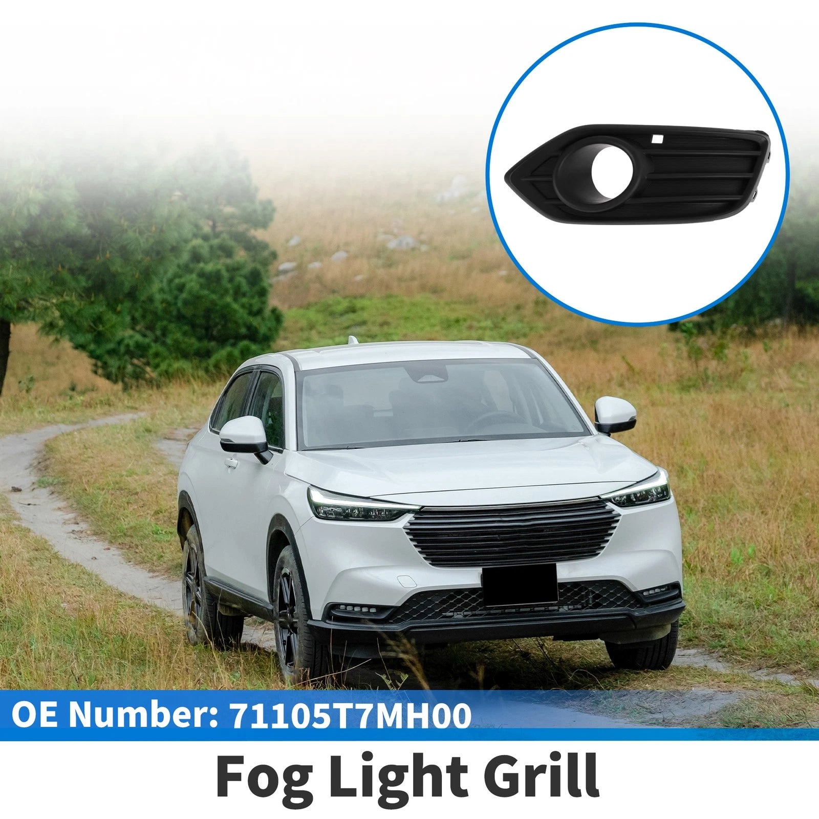 Front Right Fog Light Grill Replacement for Honda HR-V (2019–2022)