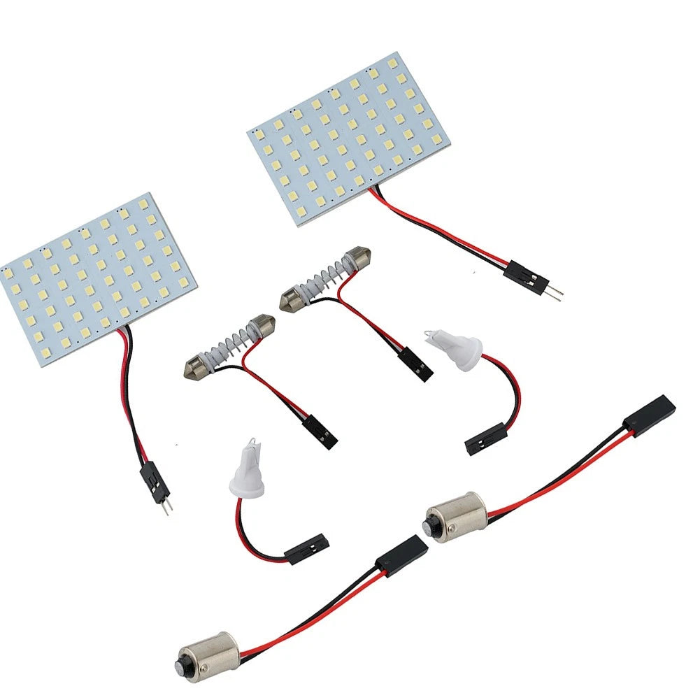 2X 12V 48 LED Festoon Dome Map Interior Bulb for UK Vehicles (Universal)
