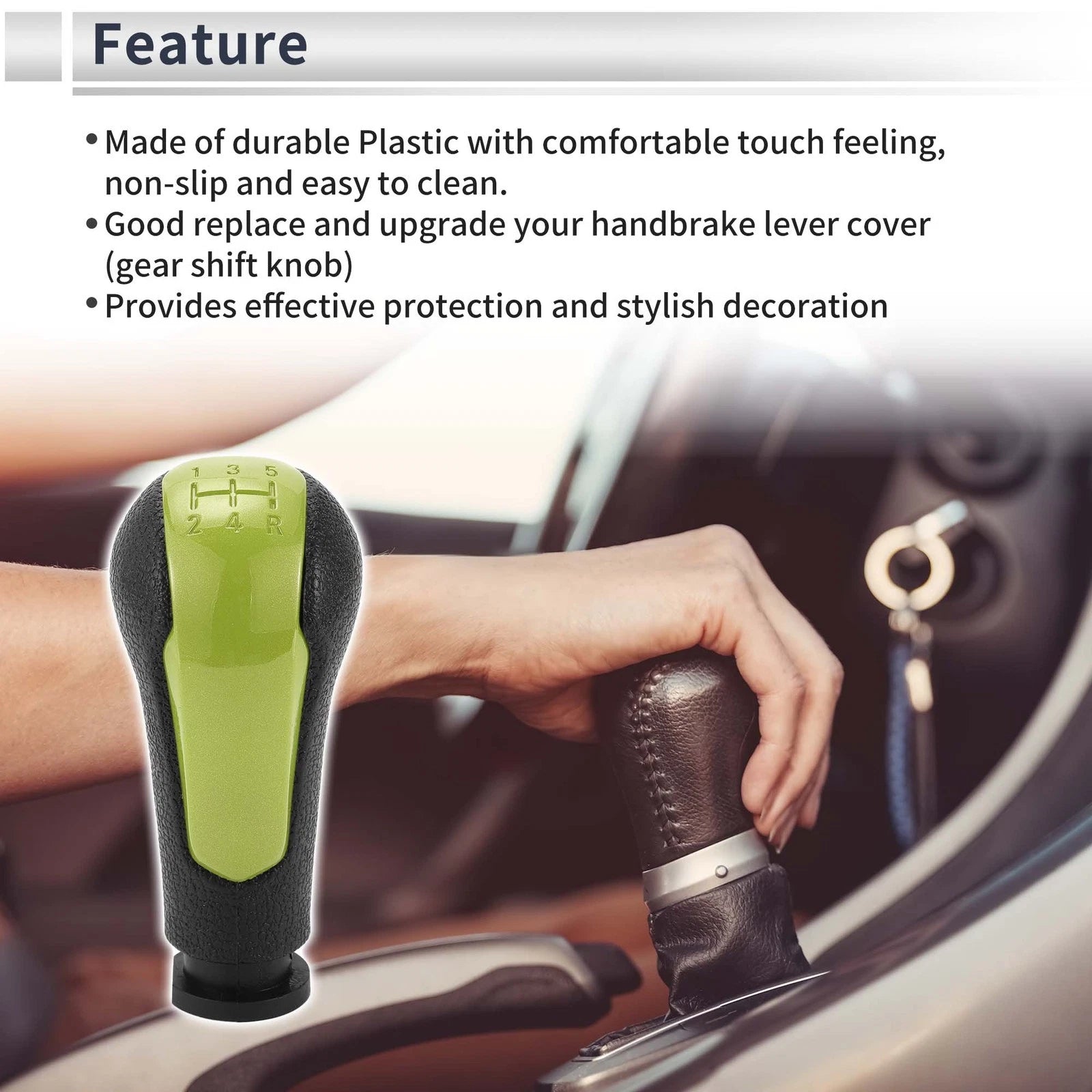 5 Speed Shift Knob Replacement for Chevrolet Spark Plastic Stick Shifter (2013–2015)