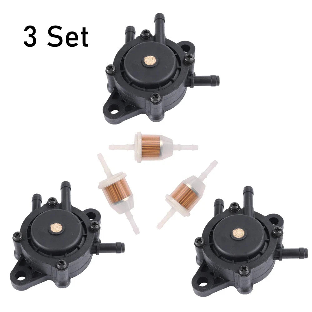 Set of 3 Fuel Pump & Filter for Briggs & Stratton KOHLER 491922 808656 24 393 16-S