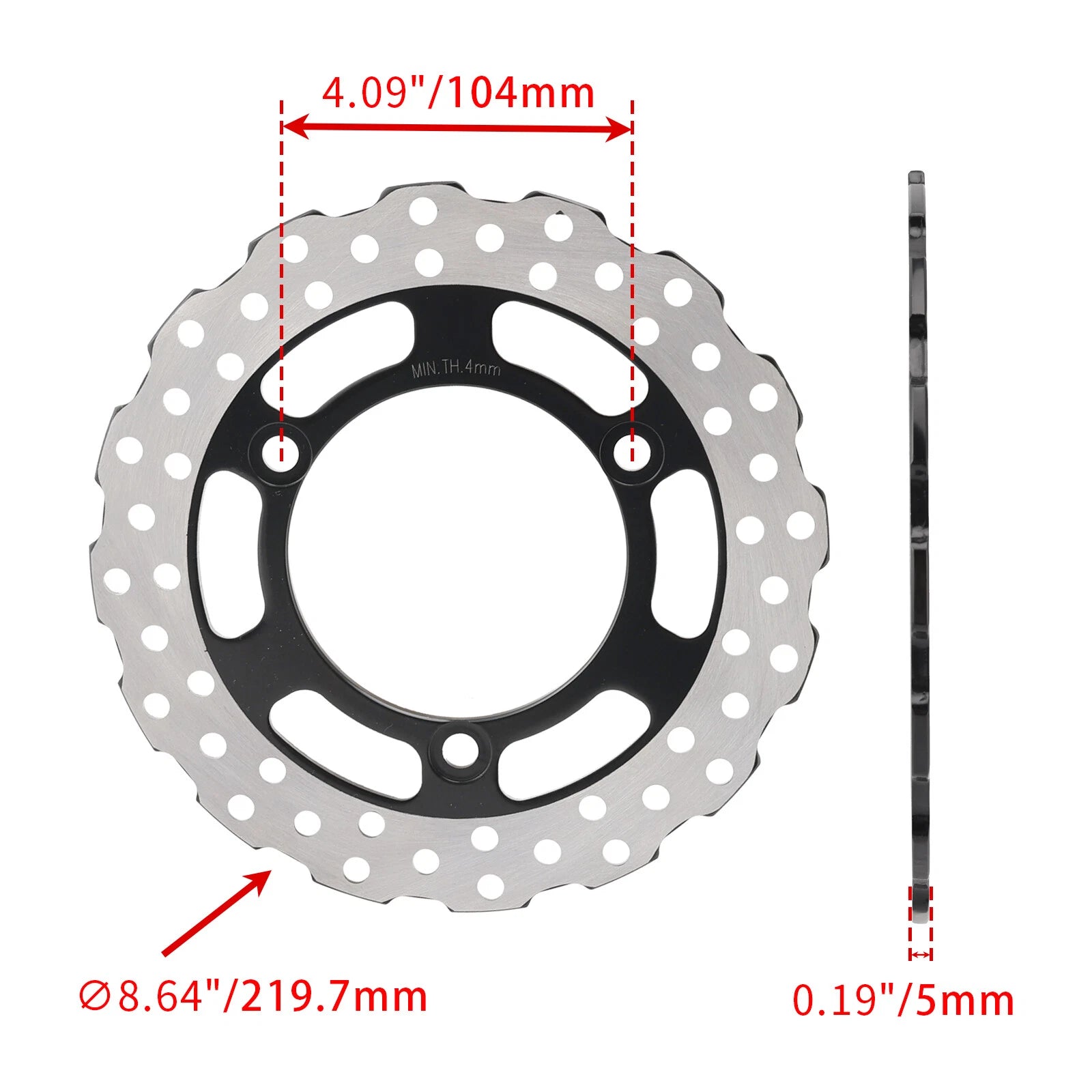 Front & Rear Brake Disc for Kawasaki Ninja 250R EX250J (2008–2012)
