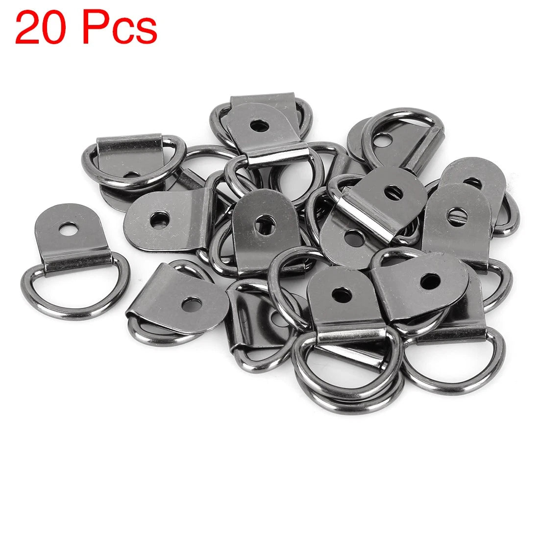 D-Ring Tie Down Anchors for Car Truck Trailer Titanium Tone D Shape 20pcs