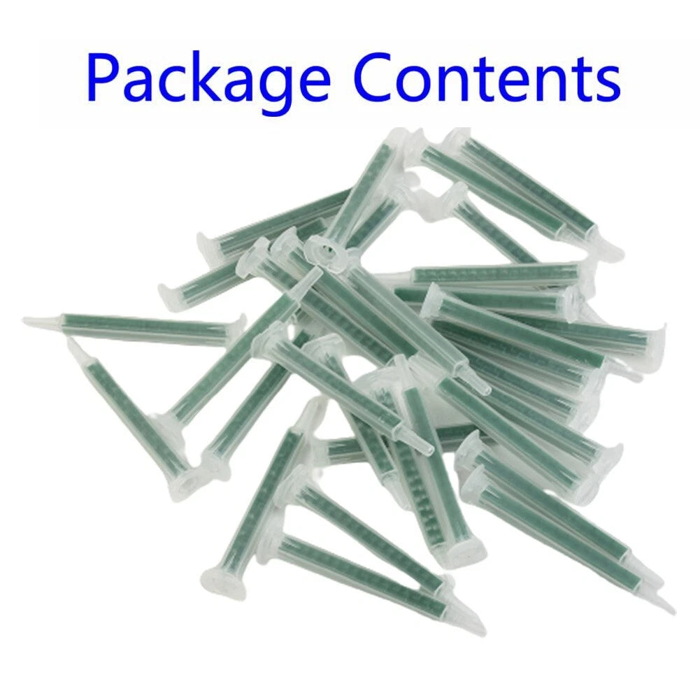 50x Plastic Mixing Tube Nozzle 83mm for 50ml 37ml Syringe