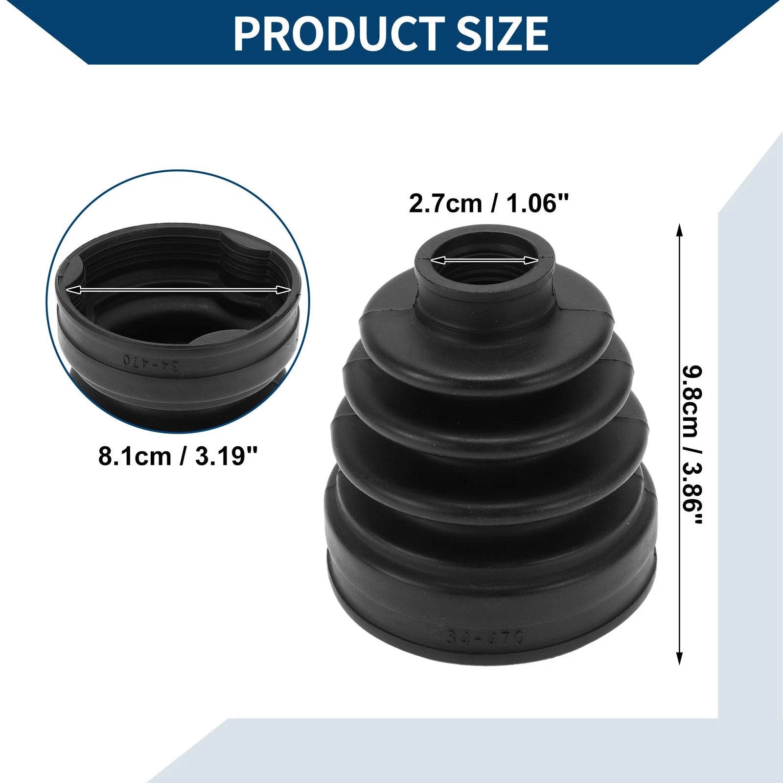 Inner CV Joint Boot Kit with Clamps for Kia Sportage (2005–2010)