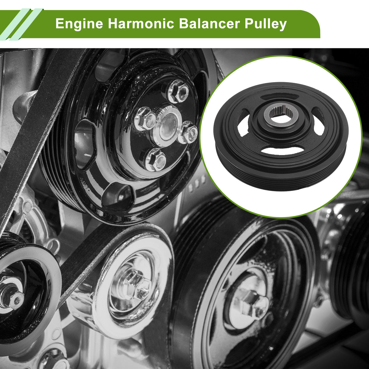 Engine Harmonic Balancer Crankshaft Pulley Replacement for Honda Accord (2008–2012)