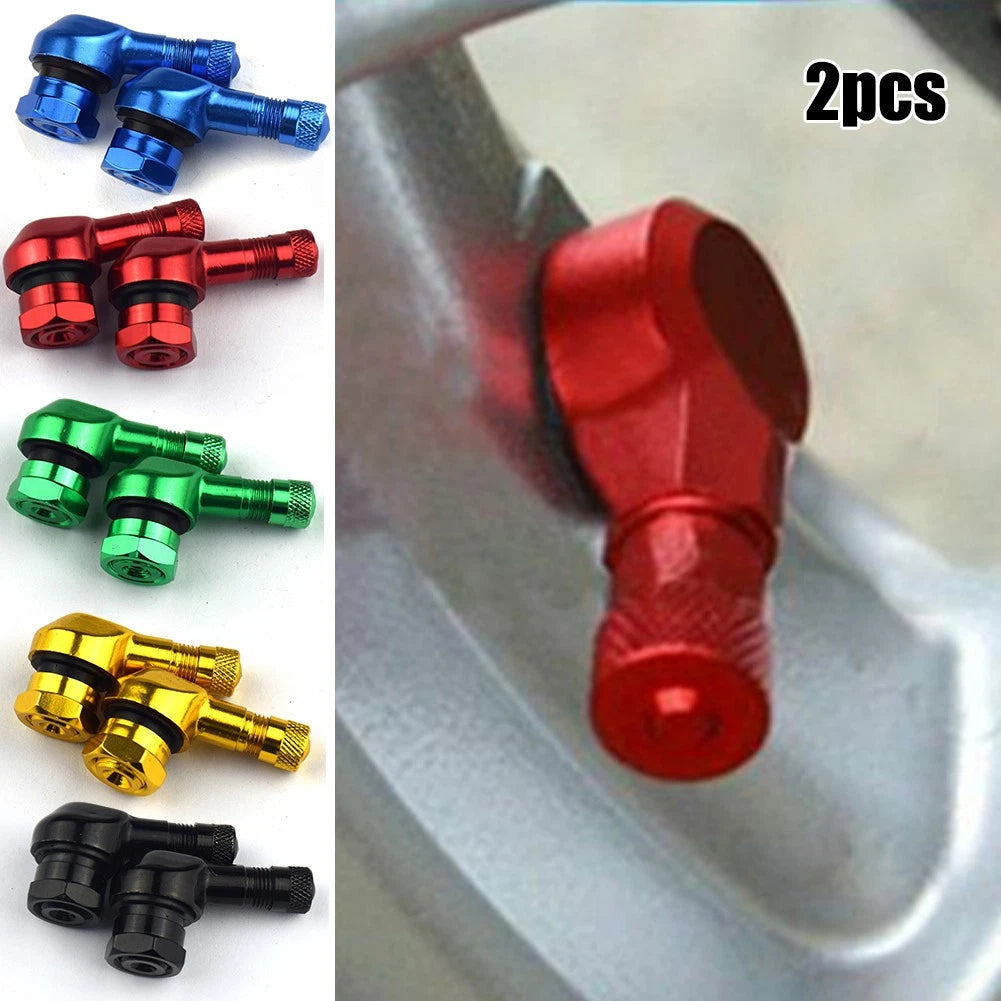 2X 90 Degree Angle Motorcycle Wheel Tire Stem Valve for
