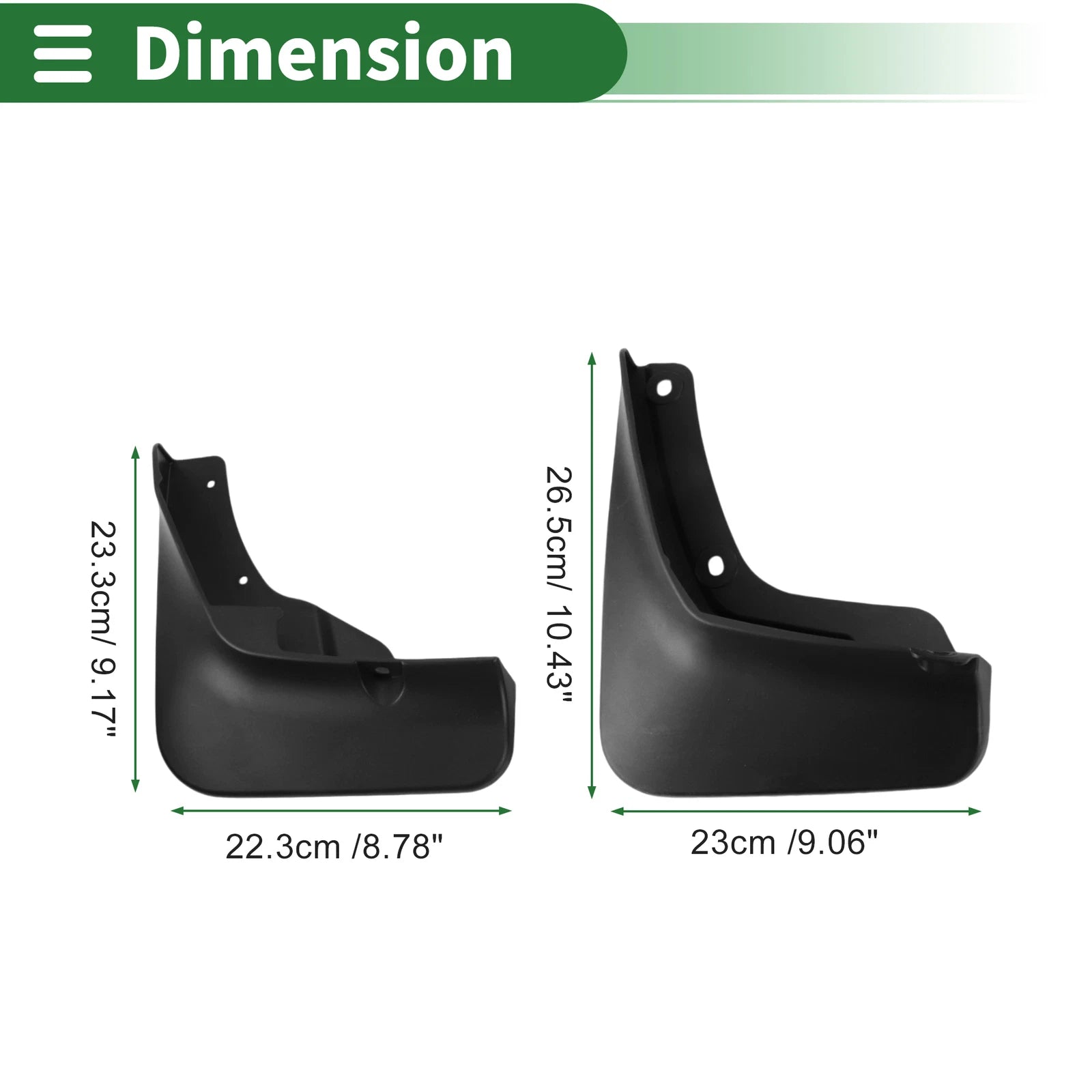 Mud Flaps Splash Guards for Lincoln Nautilus (2023–2024) W/ Mounts