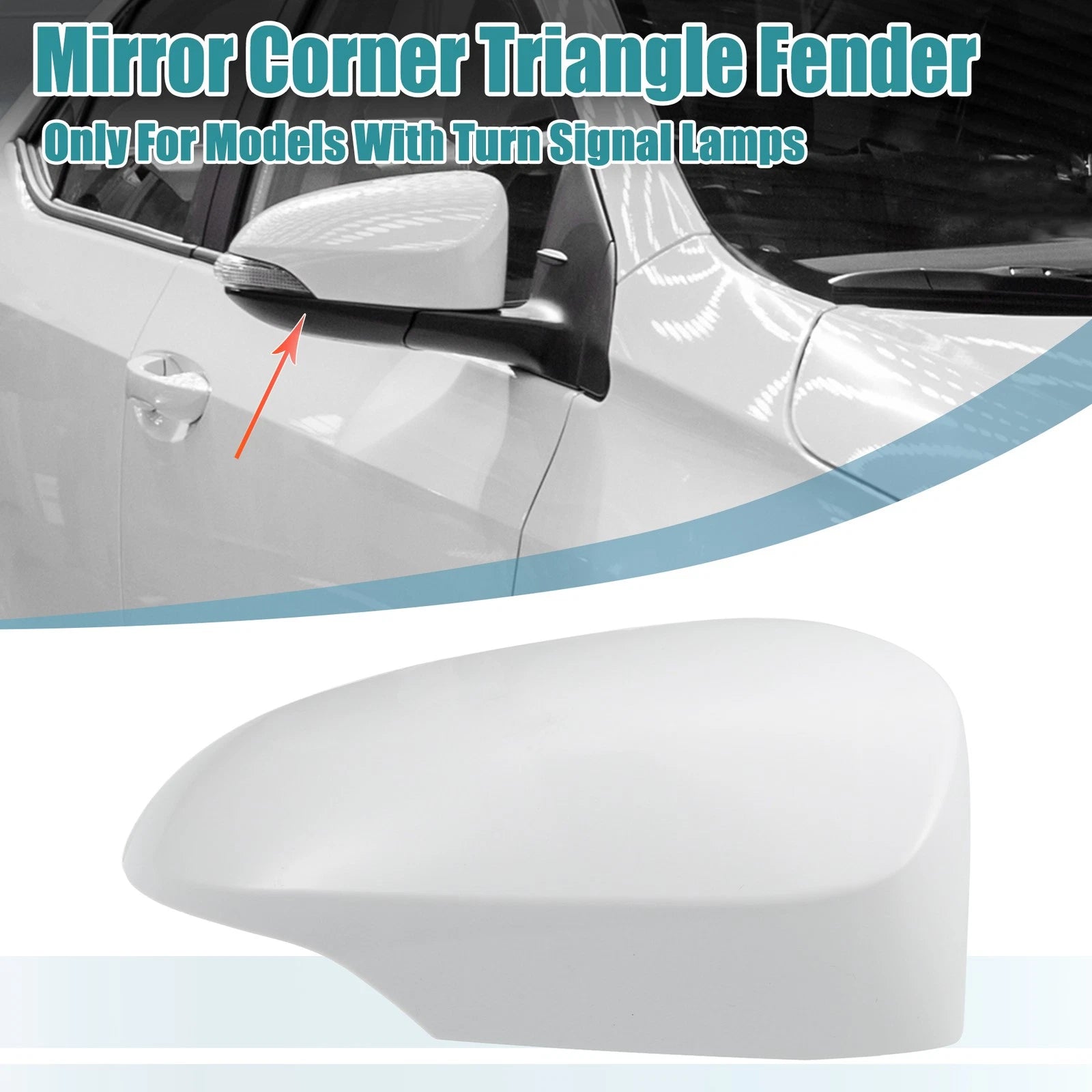 Unpainted Mirror Corner Triangle Cover Right Side for Toyota Corolla (2014–2017)