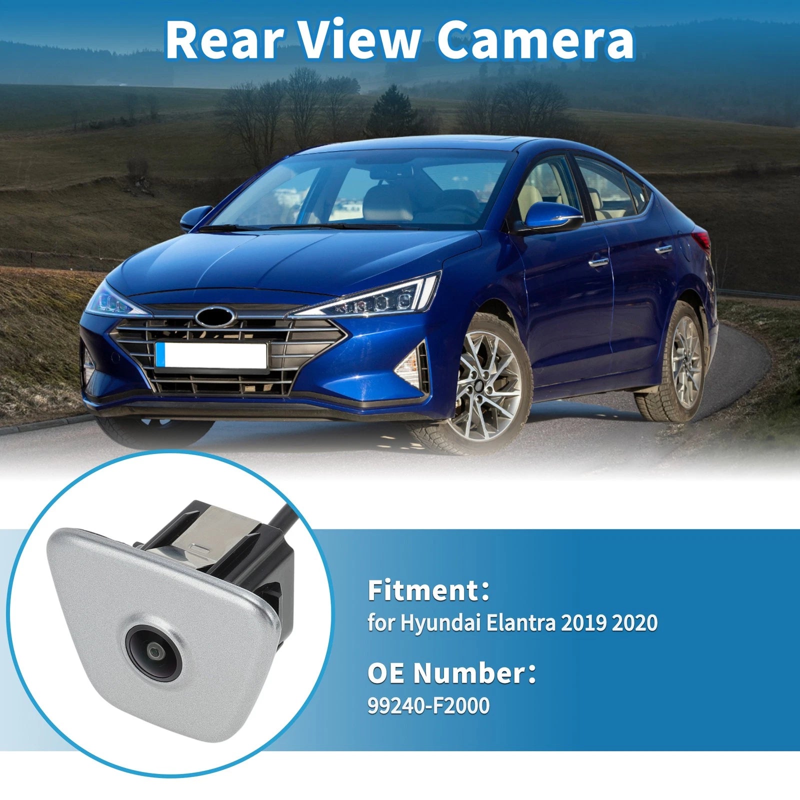 Rear View Backup Camera for Hyundai Elantra (2019–2020)