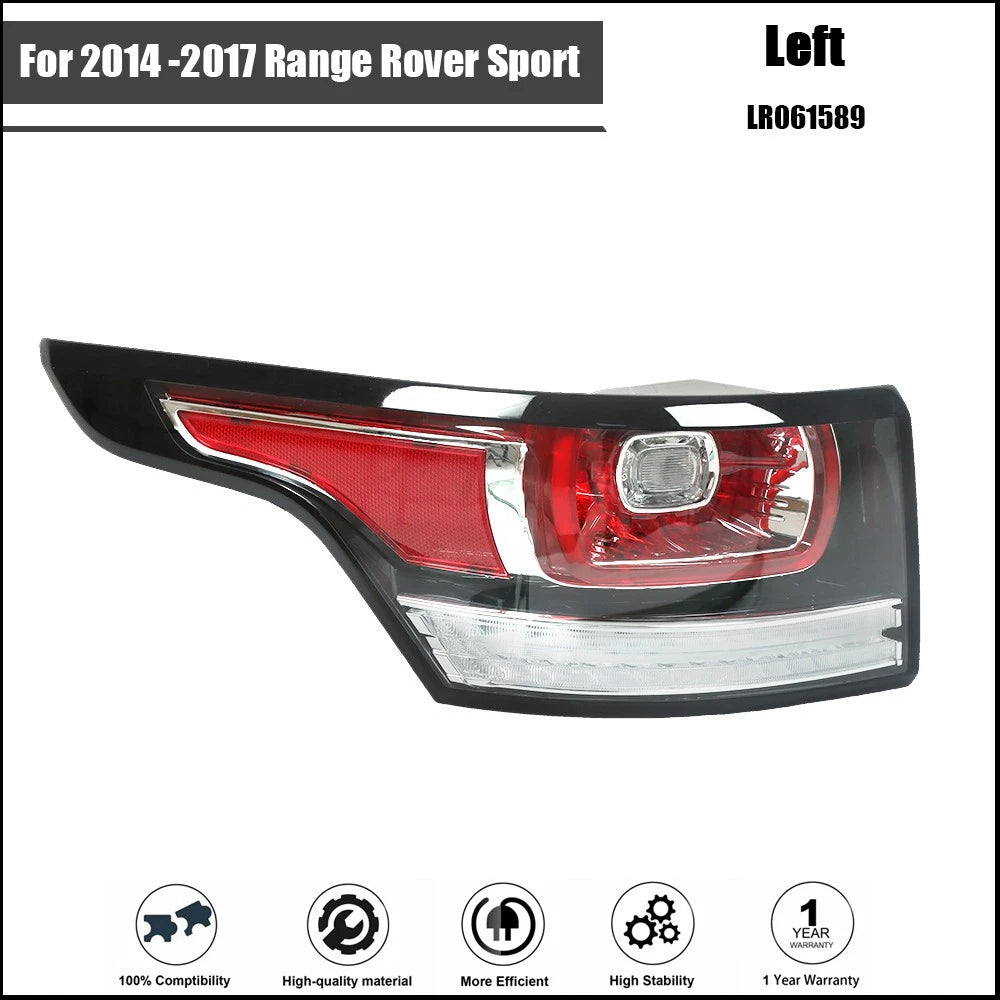 Red LED Tail Light Driver Left Side for Range Rover Sport (2014–2017)