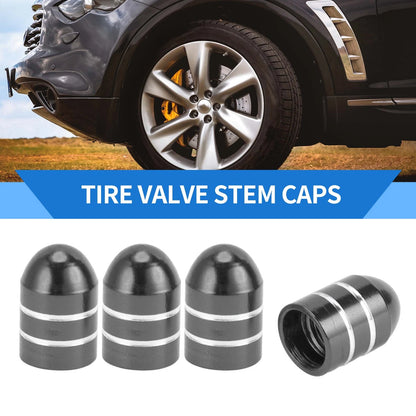 Tire Valve Stem Caps Replacement for Car SUV Bike RV 4 Pcs (17mm–11mm)