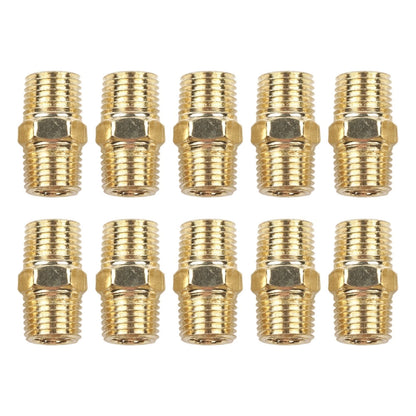 Brass Hex Nipple Fitting for Air and Water Line Connectors (Universal)
