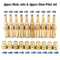 20Pcs Main & Slow Jets for PWK Keihin OKO CVK PE Carburetor