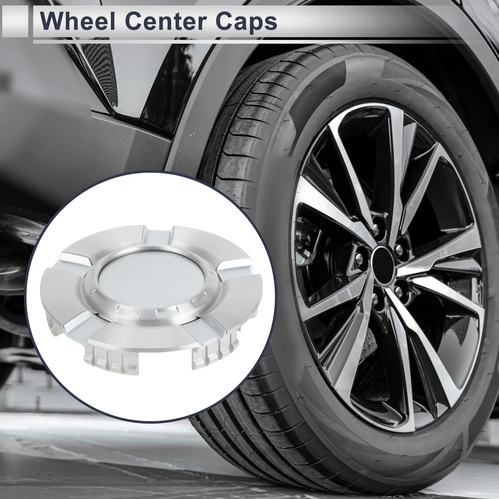 Wheel Center Caps for Chevrolet Silverado 1500 (2007–2013) Silver Tone